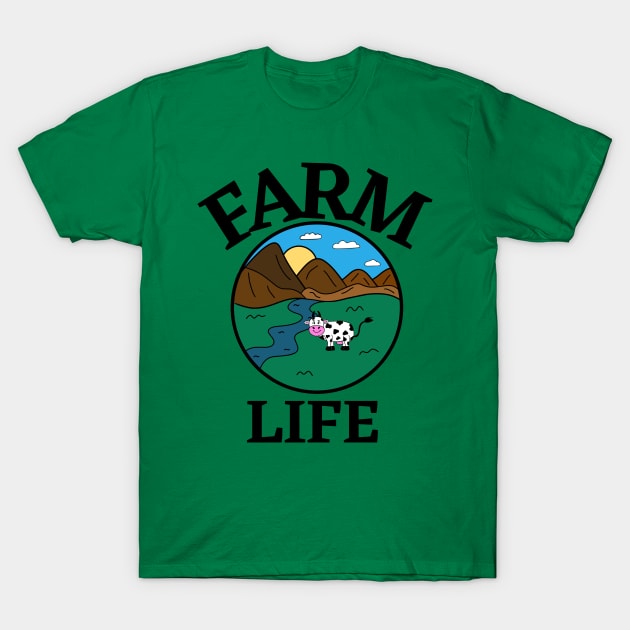 FARM Life Cow Lover - Funny Cow Quotes T-Shirt by SartorisArt1